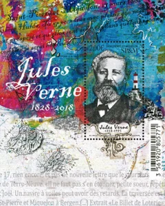 Saint Pierre and Miquelon SP & M - "JULES VERNE" MNH MS 2018 ! - Picture 1 of 2