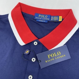 Polo Ralph Lauren Men XL Cotton Classic Fit NavyMulticolor Short Sleeve Polo NEW - Picture 1 of 7
