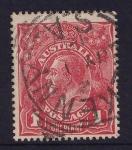 SOUTH AUSTRALIA 1d KGV RED SINGLE WMK SQARED CIRCLE *KILKENNY* PO CLOSED RARE - Picture 1 of 2