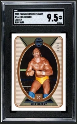 2022 Panini Chronicles WWE Hulk Hogan LEGACY BLUE /99 SGC 9.5 MINT+  #144 - Image 1 of 2