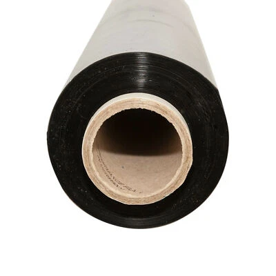 SELMUNDO (0,06€/1m) Handstretchfolie 23my | Schwarz | 500 mm x 250m | Palettenfolie