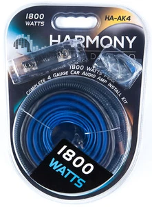 Harmony Audio HA-AK4 Car Stereo 4 Gauge 1800W Amp Amplifier Install Kit - Nickel - Picture 1 of 12