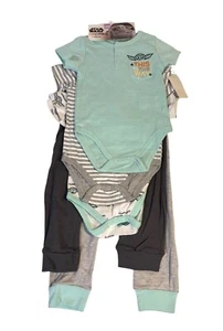 Star Wars Mandalorian Baby Yoda 5-teiliges Set 24 Monate mit Bodys & Hosen Neu mit Etikett - Bild 1 von 9