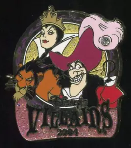 Villanos 2004 Logotipo Capitán Garfio Reina Malvada Cicatriz Disney Pin 33096 - Imagen 1 de 1