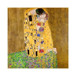 Gustav Klimt, The Kiss, 1908, Canvas Print, 36" x 36" + Border - Picture 1 of 10