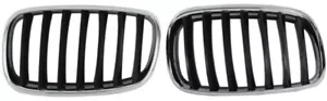 New Chrome Black Grille Assembly Set For 2007-2013 BMW X5 2008-2014 X6 3.0L - Picture 1 of 4