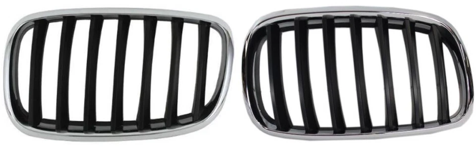 New Chrome Black Grille Assembly Set For 2007-2013 BMW X5 2008-2014 X6 3.0L Foto 1 de 4