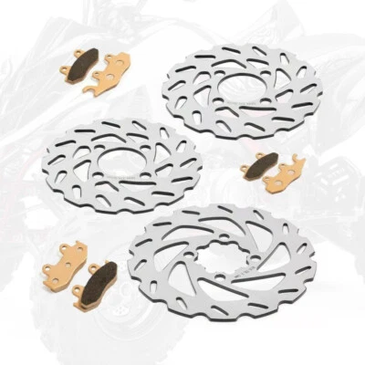 Pastillas de rotores de disco de freno delanteras traseras para Yamaha Raptor 700 700R 700 SE 2013-2020 Foto 1 de 4