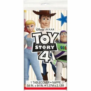 Toy Story 4 Tablecover Plastic 54 x 84 Buzz Woody Bo - Picture 1 of 2