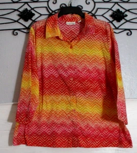 Studio Works Bay Women's Top Size 2X 3/4 Sleeve Multicolored - Picture 1 of 5