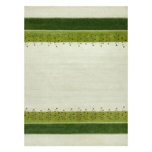 9'x12'1" Porcelain White Gabbeh Tree All Wool Hand Knotted Oriental Rug R90571 - Picture 1 of 12