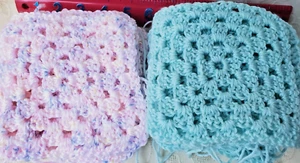Lote de 22 Bloques Manta Afgana Rosa Aqua Pastel Ganchillo a Mano 5" GRANNY SQ - Imagen 1 de 4