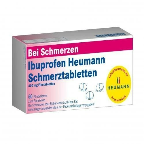 IBUPROFEN Heumann 50 Schmerztabletten 400mg PZN: 7728561
