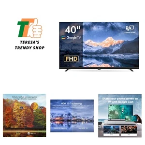 40-inch Smart TV, 1080p Full HD Google TV with Google Play Built-in Google Ca... - Picture 1 of 8