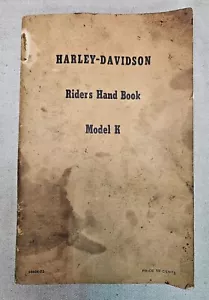 Harley-Davidson 99464-52 Model K Riders Handbook - Picture 1 of 7