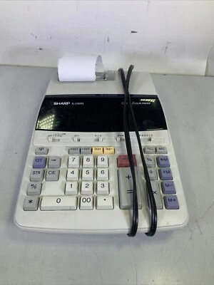 SHARP Electronic Calculator EL-2192RII 12 Digit 2 Color Printer - NG H2F - Image 1 of 4