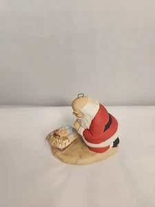 Vintage The Kneeling Santa Porcelain Christmas Ornament 1985 Roman Inc. - Picture 1 of 8
