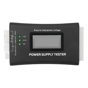 LCD Digital Power Tester LCD PC Computer 20/24 Pin 4 PSU ATX BTX ITX SATA HDD - Photo 1/13
