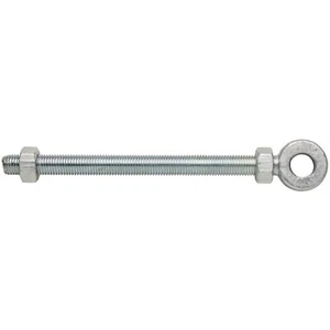 Adjustable Gate Hinge Eye Bolt & Nuts Zinc Farm Swing Field 12mm dia x 150mm - Picture 1 of 2