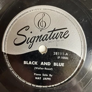 10" 78 RPM-Nat Jaffe-Black and Blue/Zonky/Signature 28111 - Picture 1 of 4