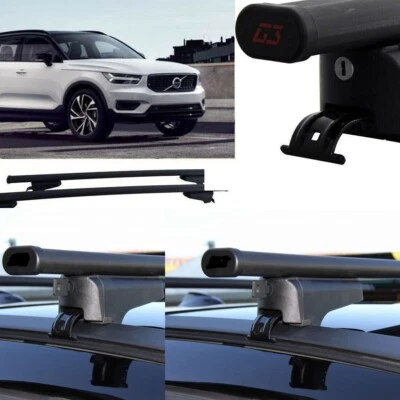 BARRE PORTATUTTO ACCIAIO VOLVO XC40 ANNO 2019 CON RAILS CHIUSI MADE IN ITALY - Immagine 1 di 4