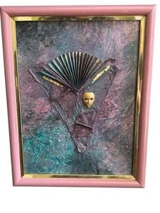 June Marie Mischtechnik abstrakte Leinwand gemalt Faser Galerie gerahmte Kunst LESEN - Bild 1 von 11