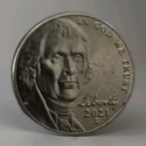 2021 D Philadelphia Jefferson Nickel Mint Condition Book Filler 5c Coin - Bild 1 von 2