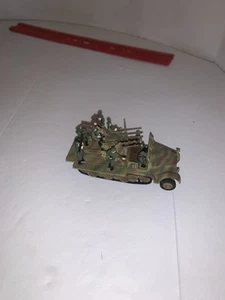 1/72 WW2 German Halftrack 20MM Quad Flak SDKFZ 7 +Crew. Gebaut & bemalt. - Bild 1 von 9
