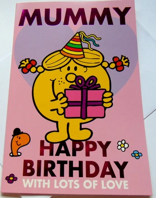 GEMMA Mummy Birthday Card...Mummy Happy Birthday With Lots Of Love..Mr Men-Little Miss