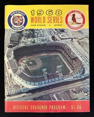 1968 Detroit Tigers World Series Program vs St. Louis Cardinals - EX unscored - Image 1 of 4