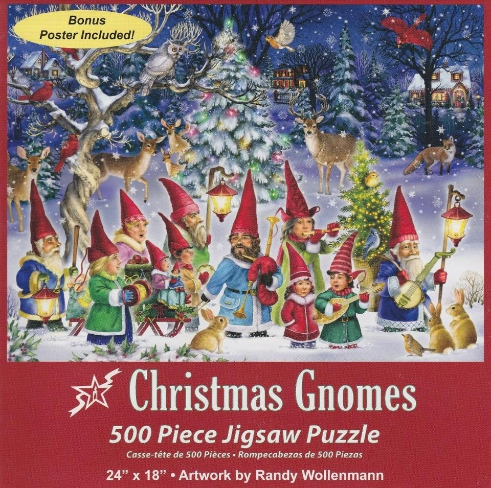 Randy Wollenmann Vermont Christmas Company Jigsaw Puzzle Christmas Gnomes - Image 1 of 1