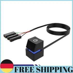 2m LED Computer Desktop Switch PC Motherboard External Power On/Off Button - Bild 1 von 5