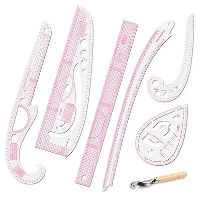 Clear Line Details Clothing Cutting Ruler Pattern Making Ruler Sewing Ruler Set - Image 1 of 4