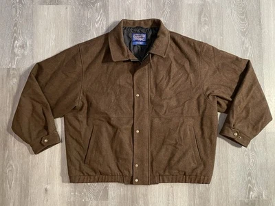 Pendleton 100% Wool Full Zip Jacket Size XXL BROWN CLEAN - Image 1 of 4