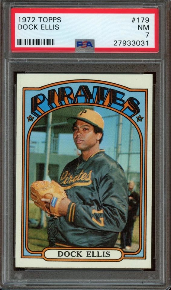 1972 Topps #179 Dock Ellis *PSA 7 (NM) *Pittsburgh Pirates - Image 1 of 2