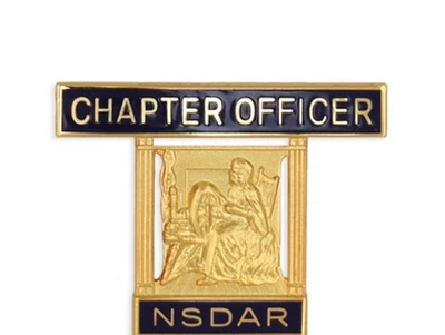Vintage Daughters of the American Revolution Chapter Officer Pin - Image 1 of 2