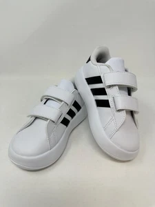 adidas Kid's Grand Court 2.0 Shoes ID5271 - US:8.5K, White/Black, K3(B982T) - Picture 1 of 7