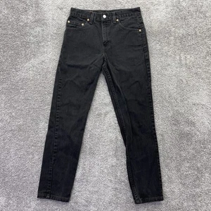Vintage Levis 512 Jeans Mens 30x30 Black Denim Slim Fit Tapered Leg USA Made 90s - Picture 1 of 13