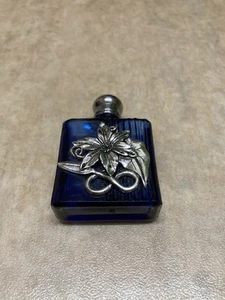 Silver Scenes Cobalt Blue Perfume Bottle - Picture 1 of 9