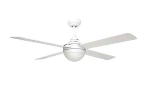 Ceiling Fan with Remote Control Balloo White Living Room Cooler With Lamp - Picture 1 of 4