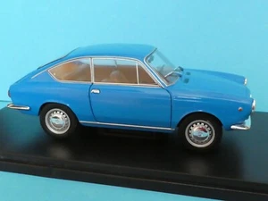 Fiat 850 2-türiges Coupé 1966 blau mit hellbraunem Innenraum Atlas 1:24 th. Waage - Bild 1 von 6