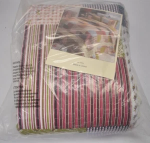 Lavish Home Savannah Multicolored Striped & Plaid Quilt Queen Size Bedding - Picture 1 of 7
