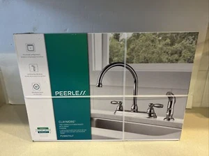 Peerless P299575LF Claymore 2-Handle Chrome Kitchen Faucet with Side Sprayer - Picture 1 of 4