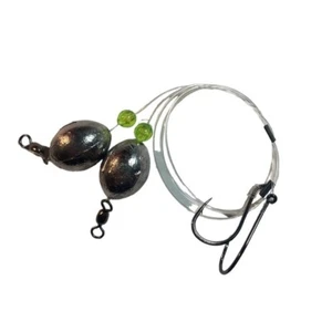 Plataformas preatadas Sheepshead 2pk 30# fluorocarbono 1/4oz - 1oz tú eliges ganchos - Imagen 1 de 2