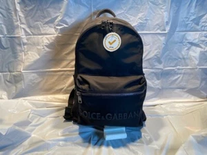 Dolce & Gabbana Black Nylon Rubber Logo Back Pack Authenticated - Picture 1 of 11