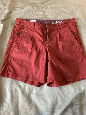 Pantalones cortos para mujer Gap 1969 Summer Maddie estampado rojo talla 26 Foto 1 de 4