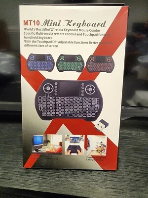 MT-10 Mini Wireless Keyboard RECHARGEABLE!! Remote for Smart TV Android Box NEW! - Image 1 of 4