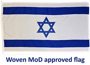 Israel flag premium MoD quality woven sewn embroidered Jewish Star of David UK - Picture 1 of 6