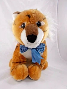 Cuddle Wit Tiger Plush 11 Inch Blue Ribbon Bow Stuffed Animal toy - Picture 1 of 8
