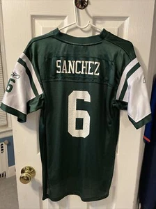 Mark Sanchez New York Jets football Reebok boys green jersey size XL - Picture 1 of 2